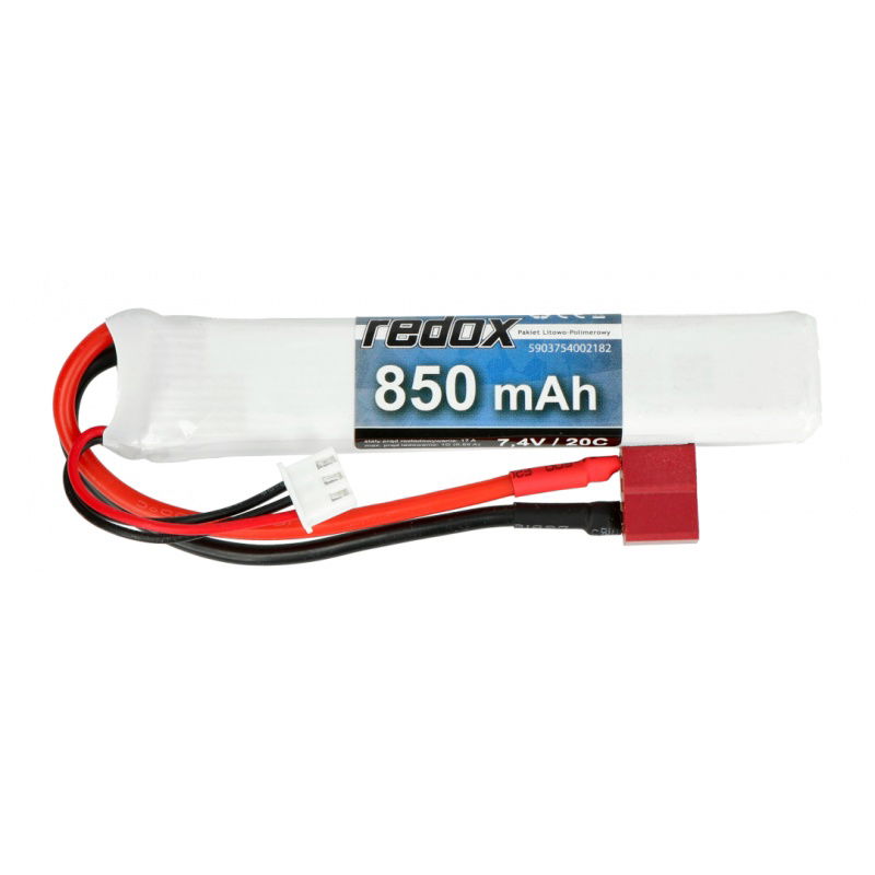 Li-Pol Redox 850mAh 20C 2S 7,4V-Paket