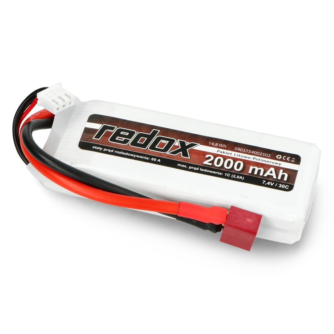 Li-Pol Redox 2000mAh 30C 2S 7,4V Paket