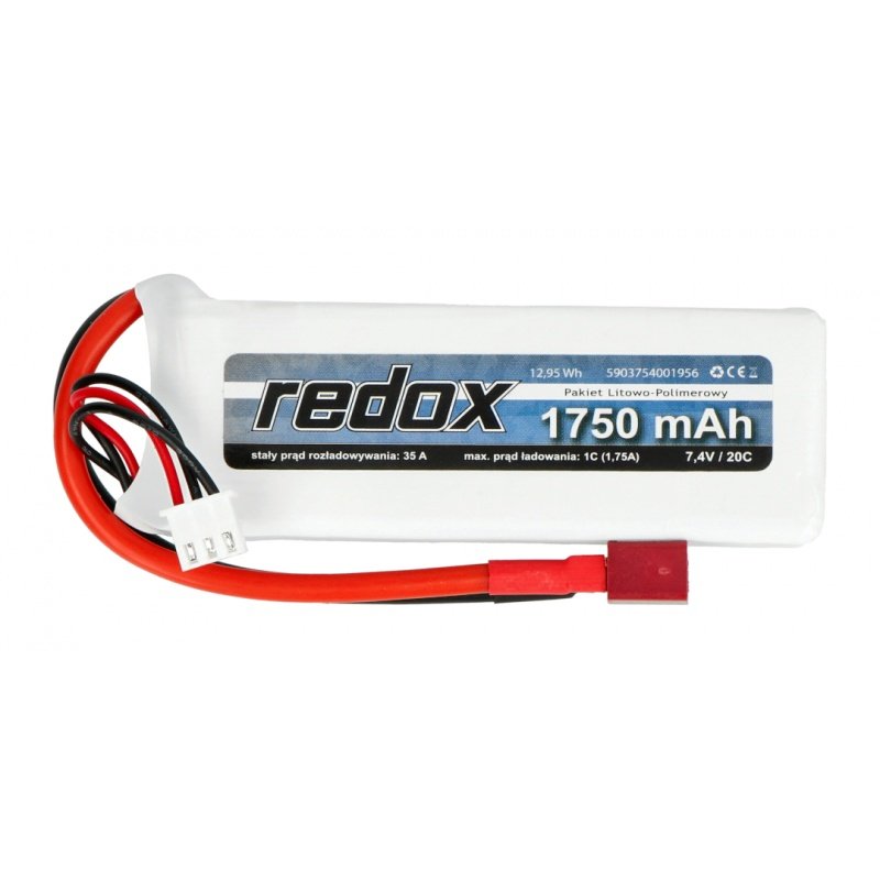 Li-Pol Redox 1750mAh 20C 2S 7,4V Paket