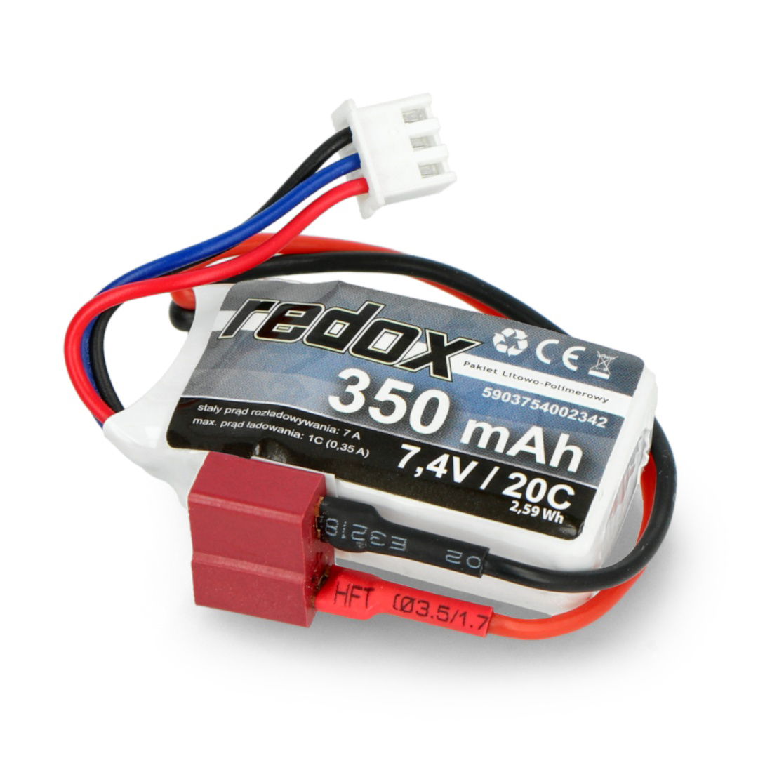 Li-Pol Redox 350mAh 20C 2S 7,4V Paket