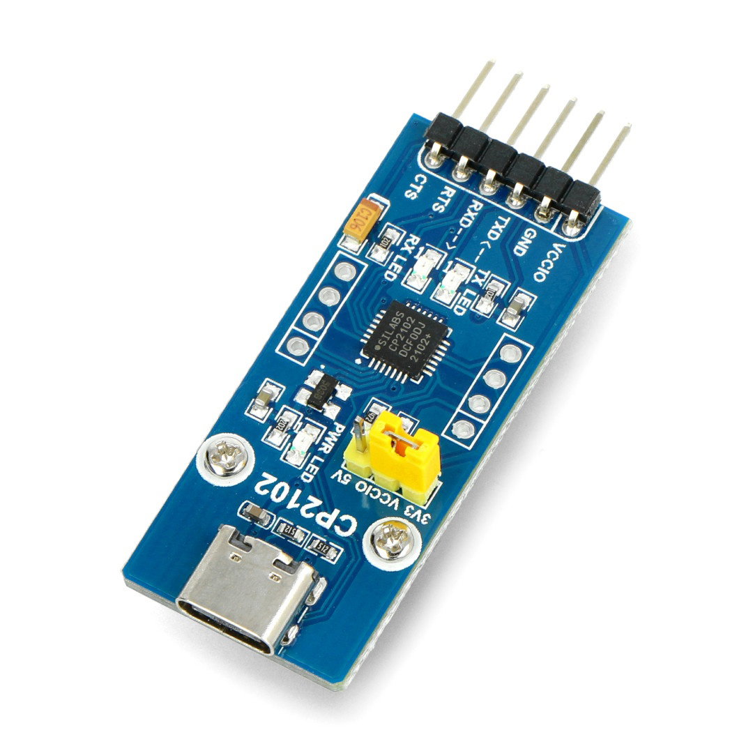 USB-UART TTL CP2102 Konverter - USB Typ C Buchse - Waveshare 20644
