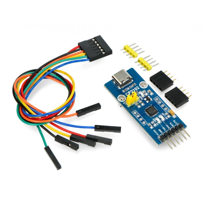 USB-UART TTL CP2102 Konverter - USB Typ C Buchse - Waveshare