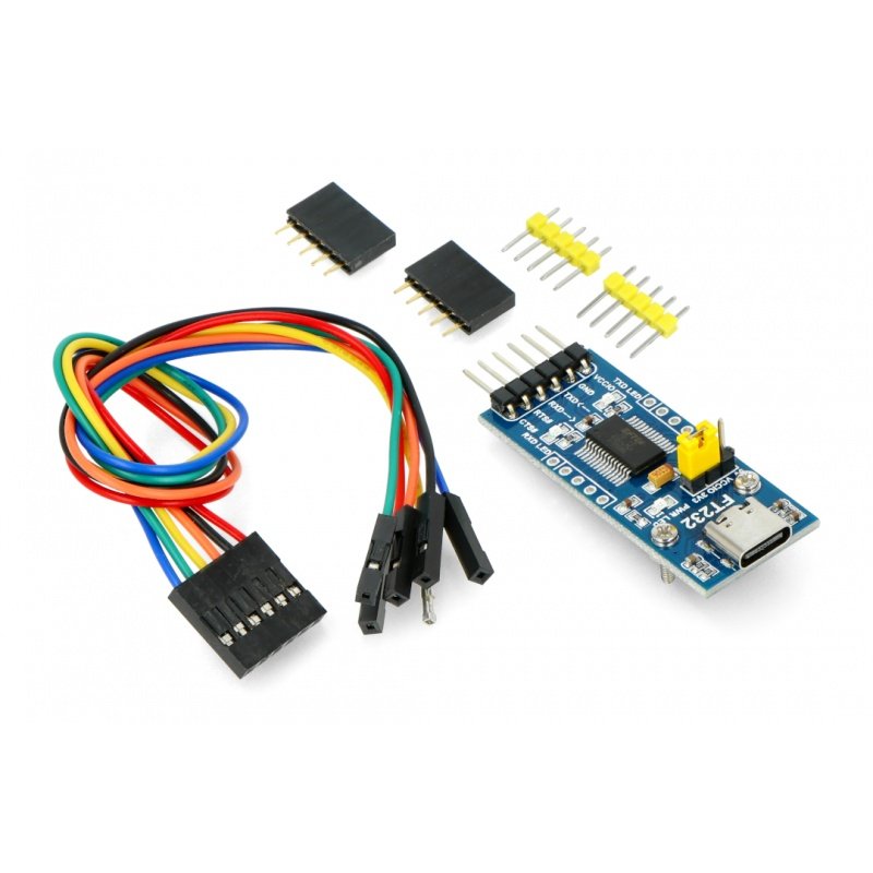USB-UART TTL FT232 Konverter - USB Typ C Buchse - Waveshare