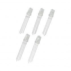 5 mm RGB-LED, Koeffizientenkathode - 5 Stk.