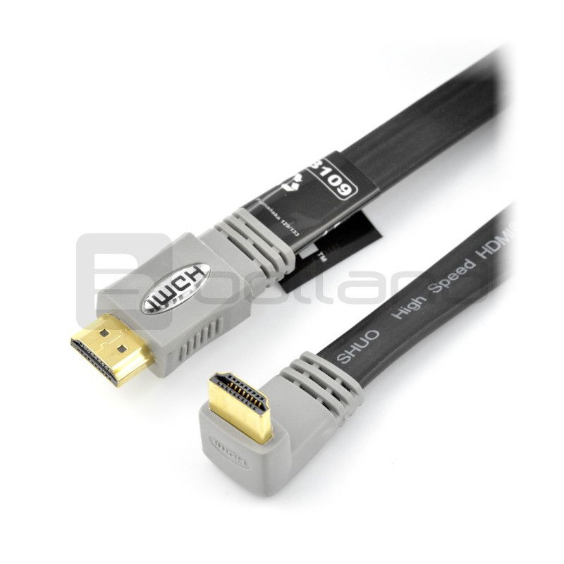 HDMI-Kabel, Klasse 1.4 Titanum TB109 - 1,5 m lang, abgewinkelt