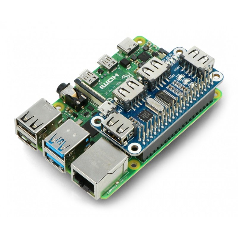 USB Hub Hat - Hub mit 4 Ports - Overlay für Raspberry Pi 4B /