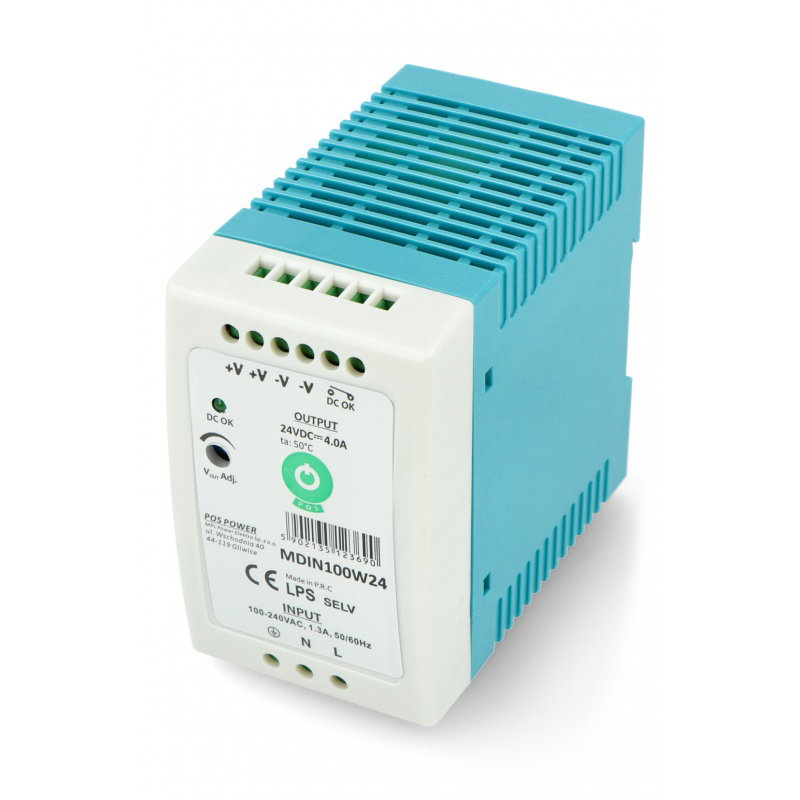 MDIN100W24 Netzteil für eine DIN-Schiene - 24V / 4A / 100W