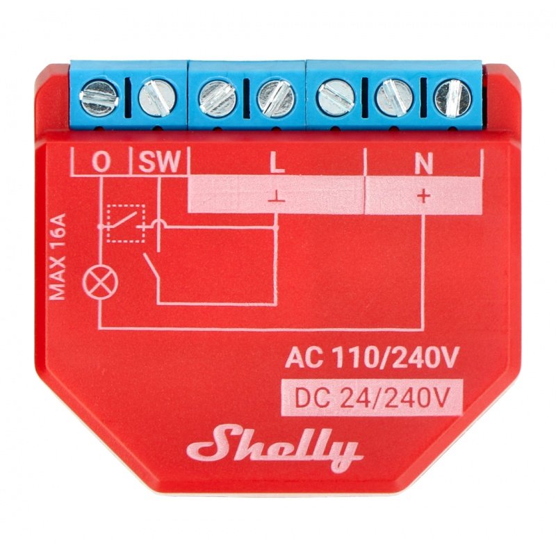 Shelly Plus 1PM - 1x 30VDC / 230VAC WiFi 16A Relais -