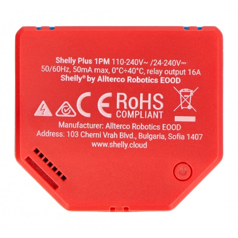 Shelly Plus 1PM - 1x 30VDC / 230VAC WiFi 16A Relais -
