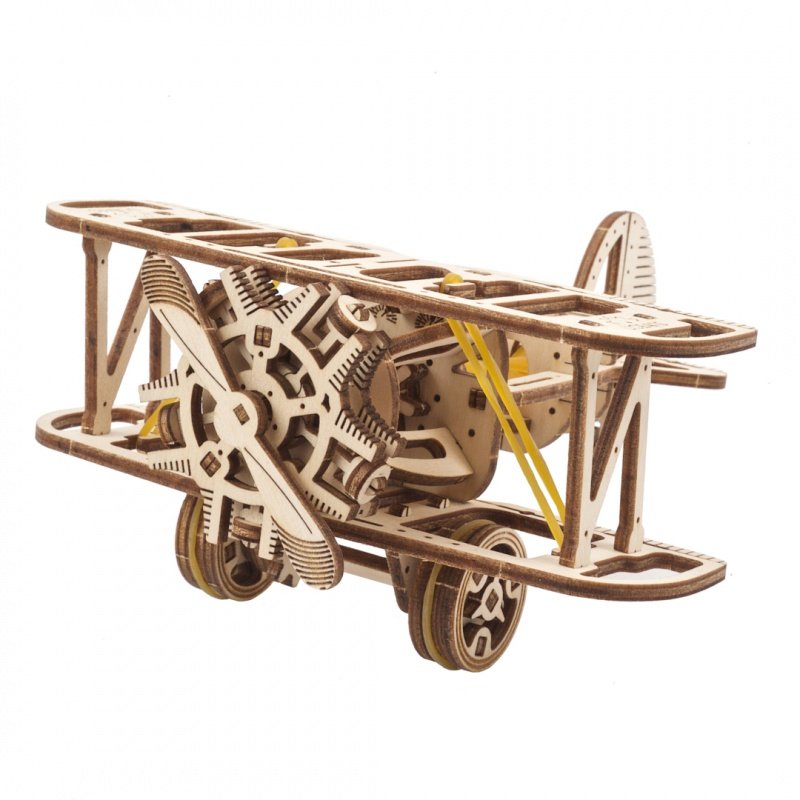 Miniflugzeug - mechanisches Modell zum Zusammenbauen - Furnier