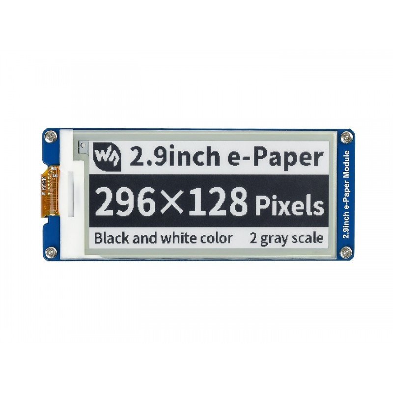 E-Paper E-Ink 2,9 '' 296x128px - Modul mit SPI-Display -