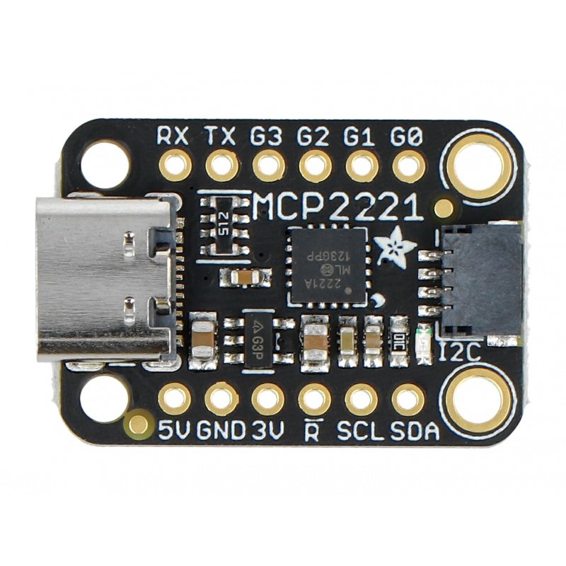 MCP2221A - USB zu GPIO, ADC, I2C Konverter - Stemma QT / Qwiic