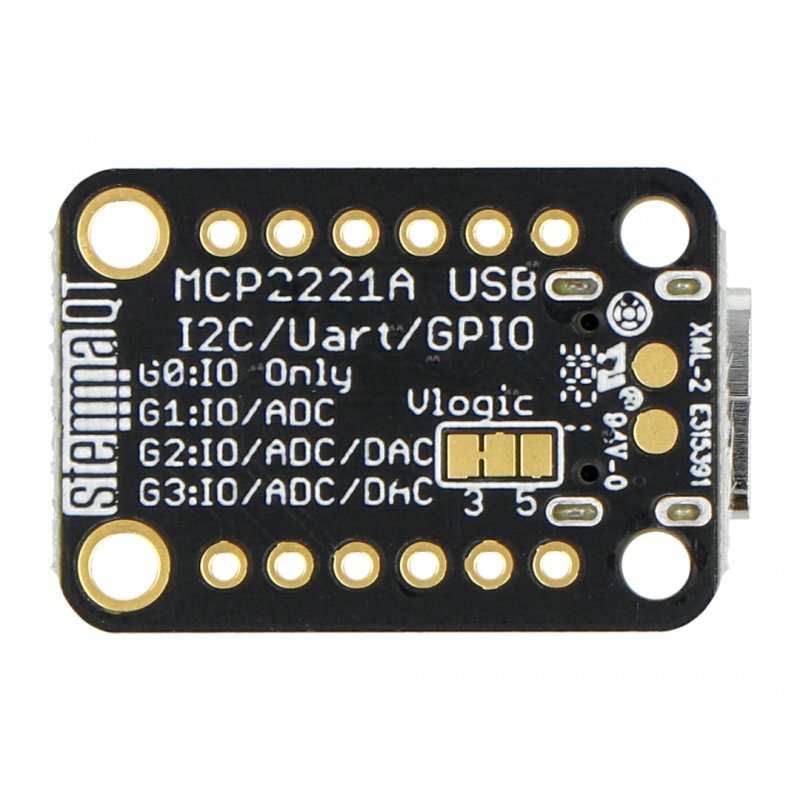 MCP2221A - USB zu GPIO, ADC, I2C Konverter - Stemma QT / Qwiic
