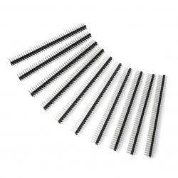 Goldpin Stecker 2x40 gerade Raster 2,54mm - schwarz - 10St - justPi