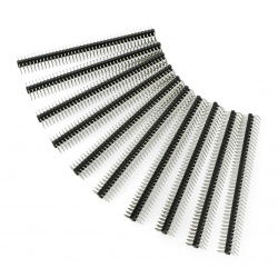 Goldpin Stecker 2x40 Winkelraster 2,54mm - schwarz - 10St - justPi