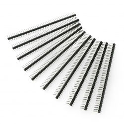 Goldpin Stecker 1x40 Winkelraster 2,54mm - schwarz - 10St