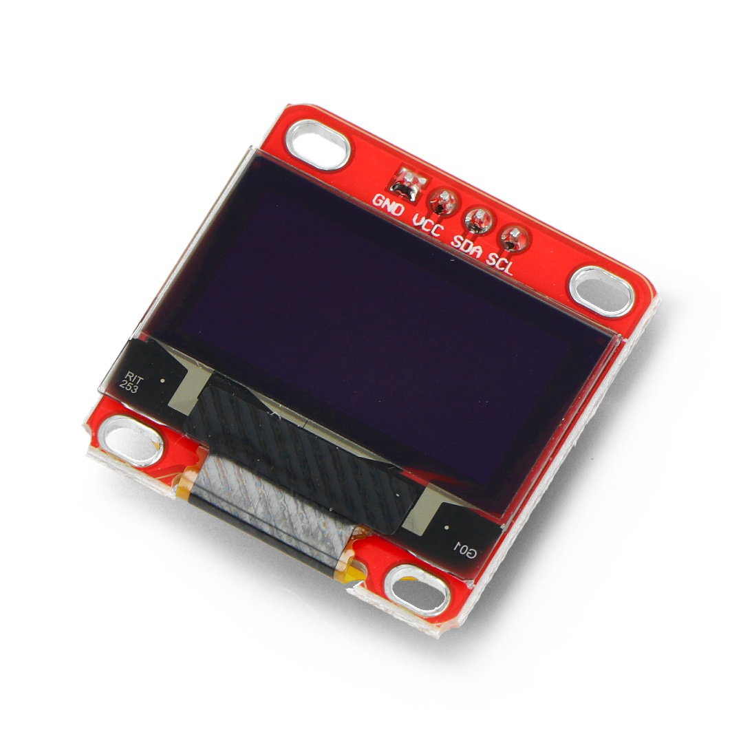 OLED-Display, blaue Grafik, 0,96 '' 128x64px I2C - rot