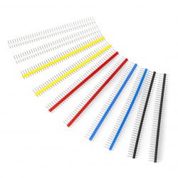 Goldpin Stecker 1x40, Raster 2,54mm - verschiedene Farben - 10St - JustPi