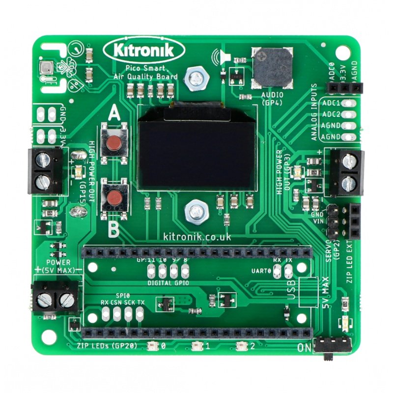 Kitronik Air Quality Datalogging Board for Pico