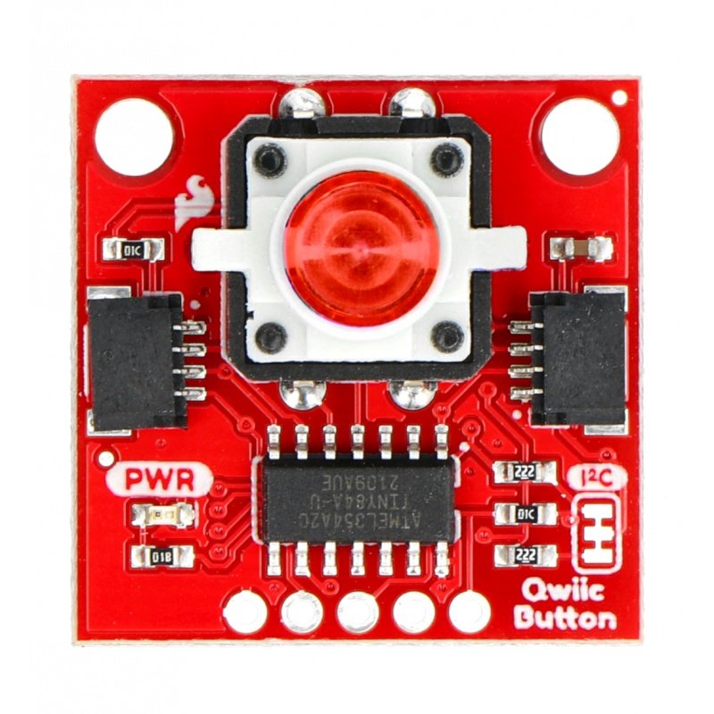 Qwiic Button Red LED - Modul mit einer Taste - rote LED - SparkFun BOB-15932