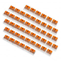 Szybkozłączka 3x0,2-4mm2 transparentna / pomarańczowa 221-413