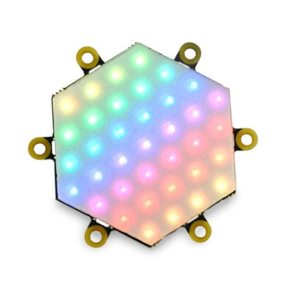 Neo Hex - Sechskantplatte mit 37x LED RGB Dioden - WS2812 - M5Stack A045-B