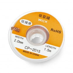 2mm Sauggeflecht aus Zinn