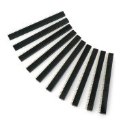 Goldstiftleiste 2x40 weiblich Raster 2,54mm - 10St.