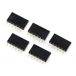 1x6 Buchse, Raster 2,54 mm für Arduino - 5 stk.