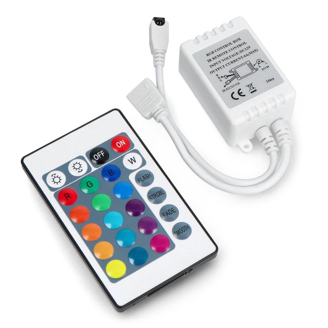 Controller von RGB-LED-Streifen und Streifen mit IR-Fernbedienung