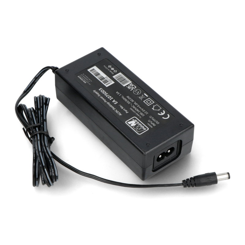 MW Power 12V / 5A Schaltnetzteil - DC 5,5 / 2,1mm Stecker