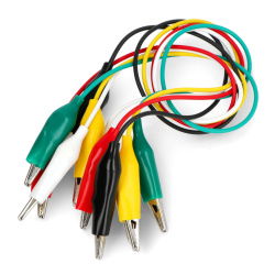 Rechteckige Krokodilkabel - 50cm bunt, 5St