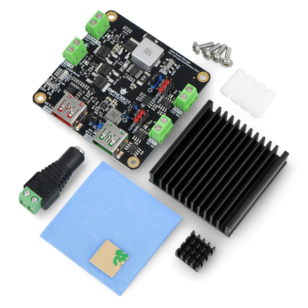 DFRobot DFR0580 Solar Power Manager – Solarenergie-Managementmodul für 12-V-Blei-Säure-Batterien