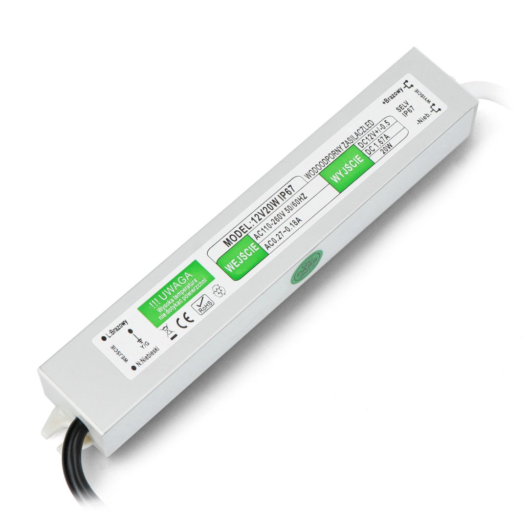 Netzteil für LED-Streifen und Streifen wasserdicht - 12V /