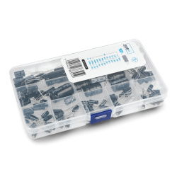 Sada elektrolytických kondenzátorů THT - justPi - 107 ks.