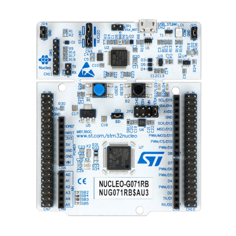 STM32 NUCLEO-G071RB - STM32G071RB ARM Cortex M0+