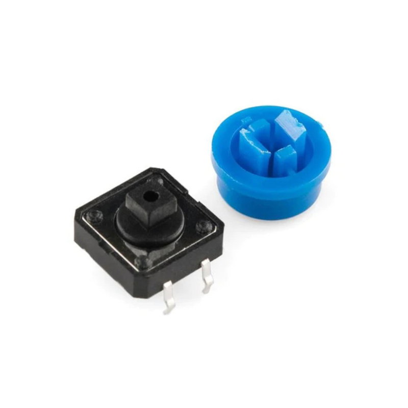 Tact Switch 12x12mm - okrągłe - kolorowe nasadki - 15szt.