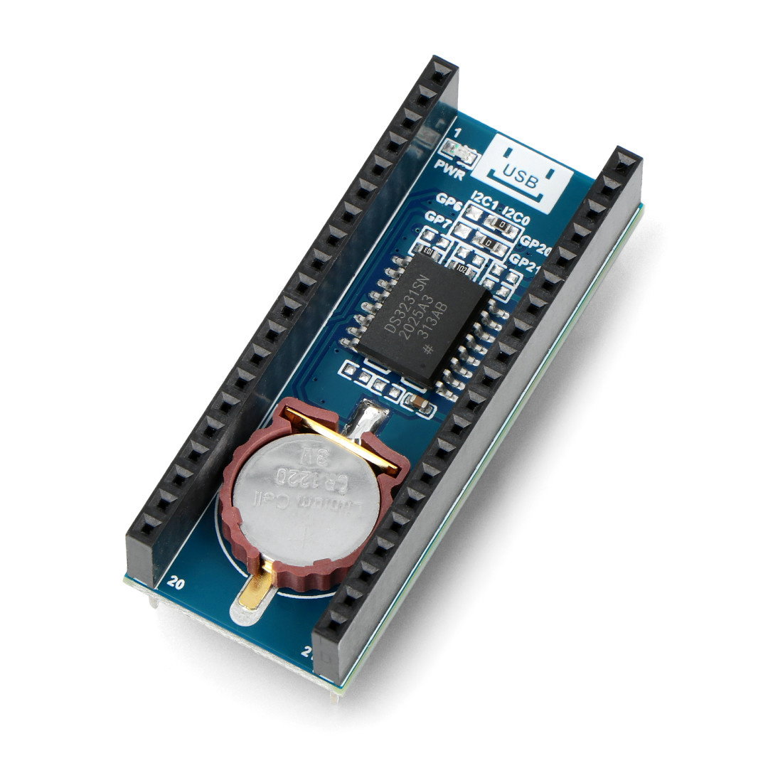RTC DS3231 Modul - Echtzeituhr - I2C - für Raspberry Pi Pico - Waveshare 19426