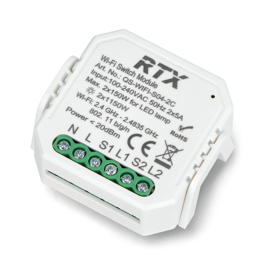 Tuya RTX WRS2 - 2x 100-240V AC WLAN-Relais