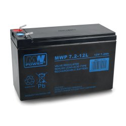 Akumulator MWP 7,2-12L (Long Life, 12V-7,2Ah, faston 250)
