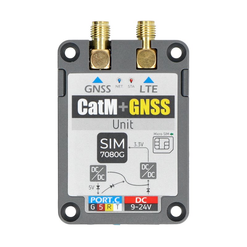 SIM7080G CAT-M/NB-IoT+GNSS Unit with Telec Antenna