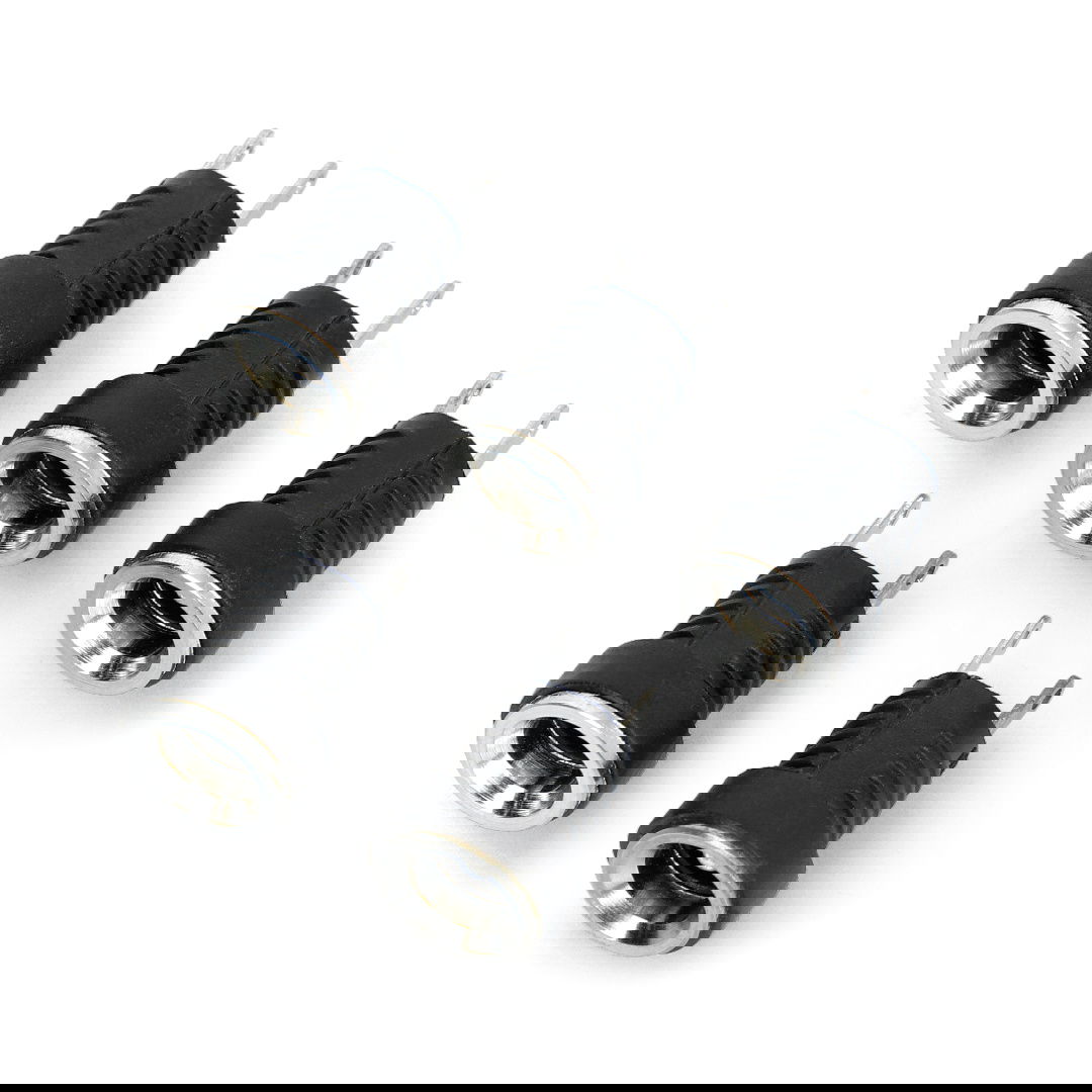 DC 5,5x2,5mm Buchse für das Gehäuse - Kunststoff - 5St