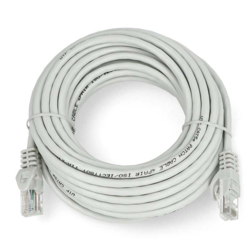 Ethernet-Netzwerkkabel Patchkabel UTP 5e 7,5 m - grau