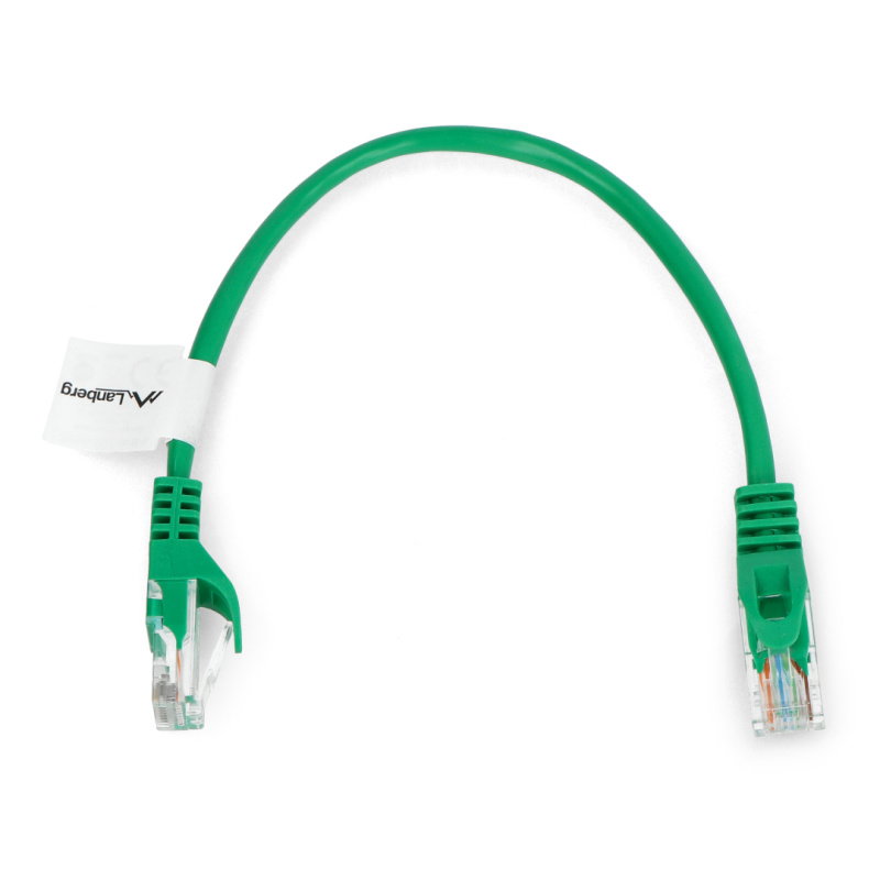 Lanberg Ethernet Patchkabel UTP 5e 0,25m - grün