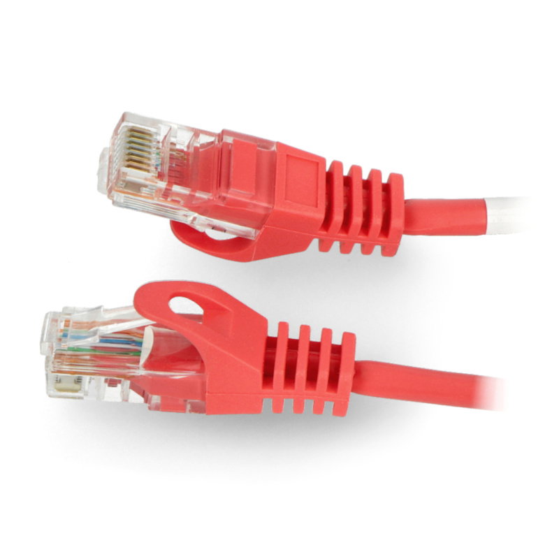 Ethernet-Patchkabel UTP 5e 0,25 m - rot