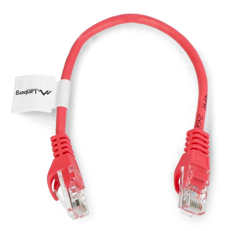 Ethernet-Patchkabel UTP 5e 0,25 m - rot