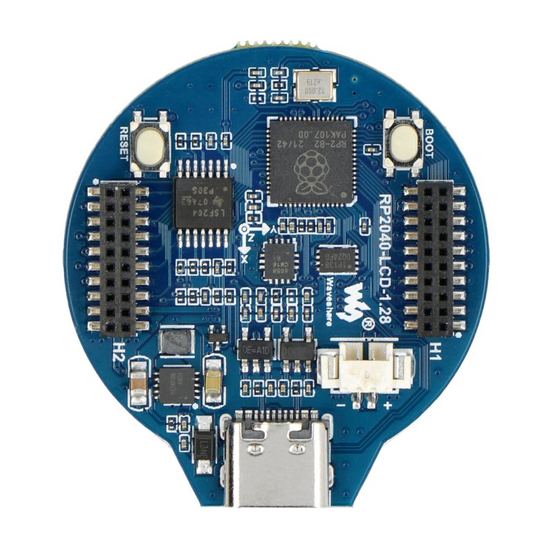 RP2040 MCU Board, With 1.28inch Round LCD, accelerometer and
