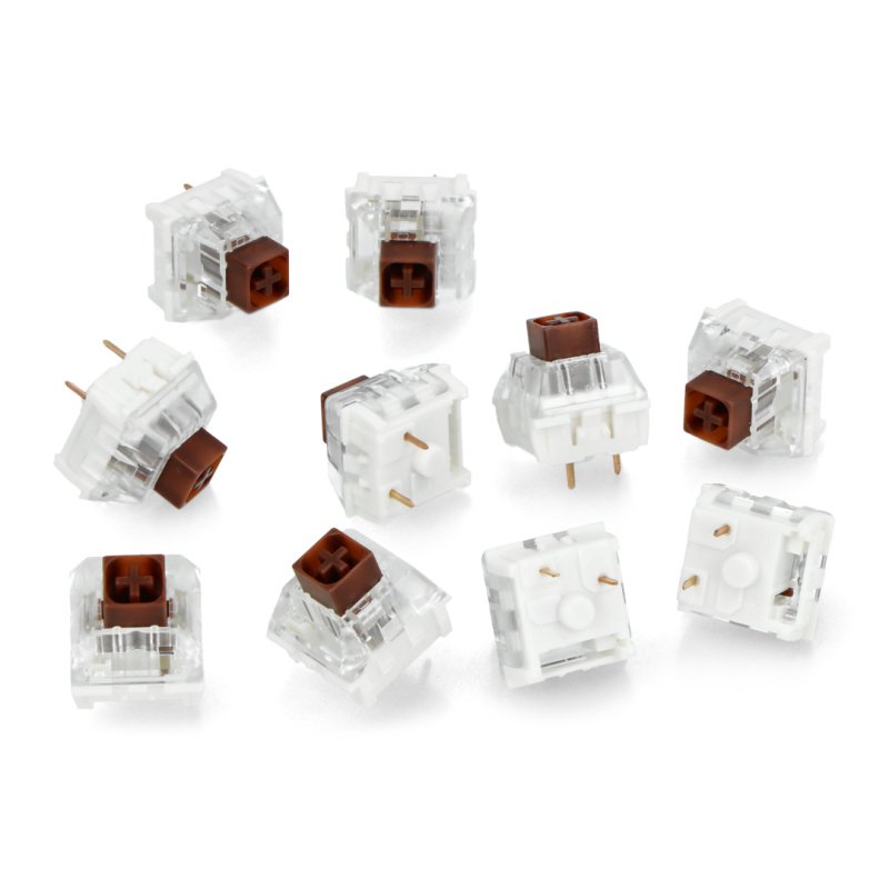 Kailh Mechanical Key Switches - Tactile Brown - 10 pack -