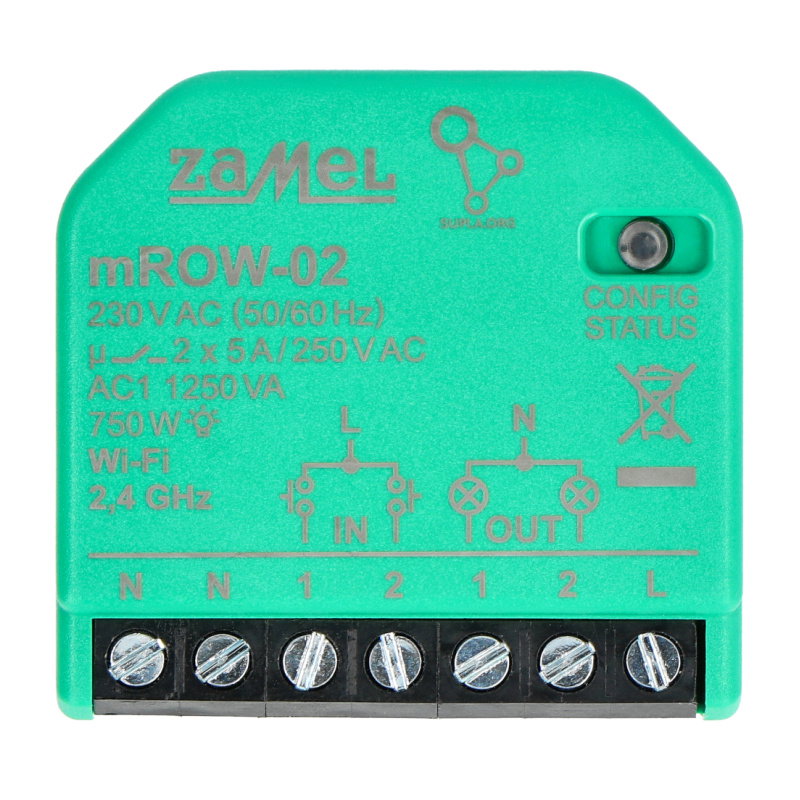 ODBIORNIK WI-FI DOPUSZKOWY 2-KANAŁOWY TYP: mROW-02