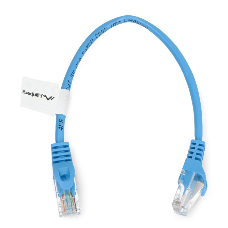 Lanberg Ethernet Patchkabel UTP 5e 0,25m - blau